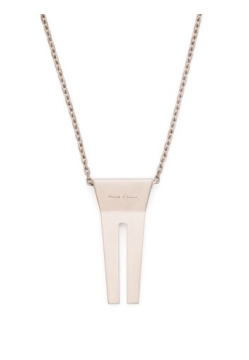 Rick Owens open-trunk charm necklace - Metallisch