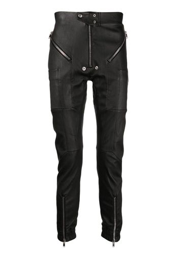 Rick Owens zipper-detailing skinny trousers - Schwarz