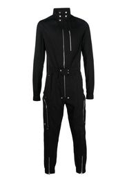 Rick Owens long-sleeve zip-up jumpsuit - Schwarz