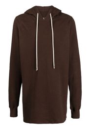 Rick Owens extra-long sleeve cotton hoodie - Braun