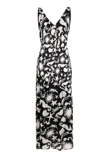 Rixo Moniq sleeveless midi dress - Schwarz