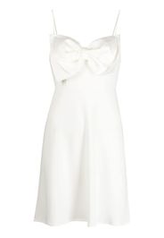 Rixo oversize bow-detail short dress - Weiß