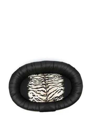 Roberto Cavalli Home Haustierbett mit Logo-Stickerei - Schwarz