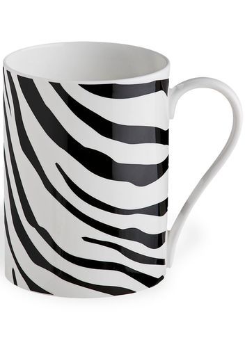 Roberto Cavalli Home Zebrage porcelain mug - Weiß