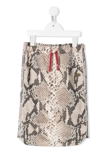 Roberto Cavalli Junior Rock mit Schlangenleder-Print - Nude