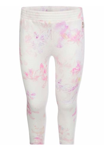 Roberto Cavalli Junior floral-print leggings - Weiß