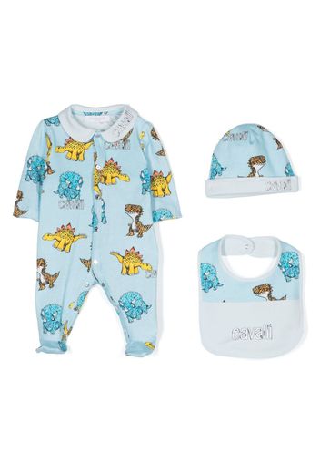 Roberto Cavalli Junior Pyjama-Set mit Dino-Print - Blau