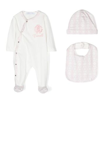 Roberto Cavalli Junior Strampler-Set mit langen Ärmeln - Weiß