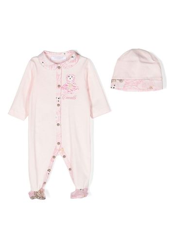 Roberto Cavalli Junior Strampler-Set mit Tiere-Print - Rosa