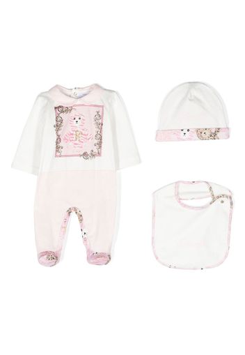 Roberto Cavalli Junior Strampler-Set mit Tiere-Print - Weiß