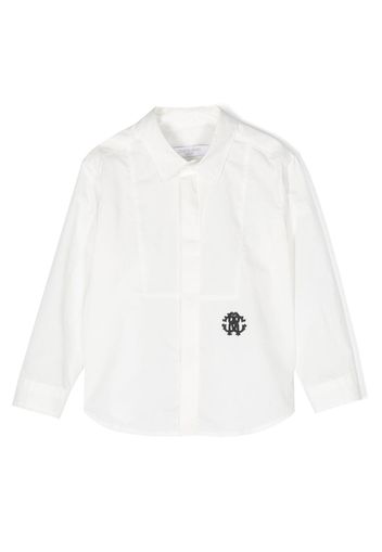 Roberto Cavalli Junior logo-embroidery cotton shirt - 00053