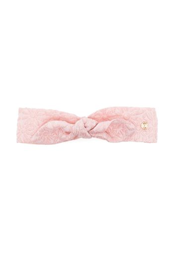 Roberto Cavalli Junior floral-embroidered hair band - Rosa
