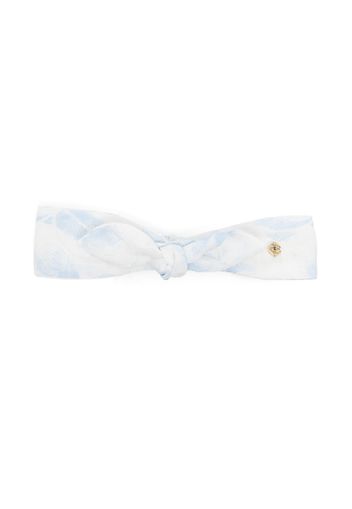 Roberto Cavalli Junior feather-print hair band - Weiß