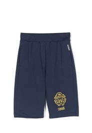 Roberto Cavalli Junior Shorts mit Logo-Stickerei - Blau