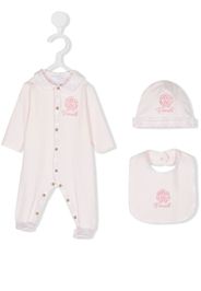 Roberto Cavalli Junior Pyjama-Set mit Monogramm-Print - Rosa