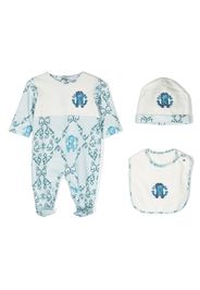 Roberto Cavalli Junior Strampler-Set mit Logo-Print - Weiß