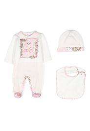 Roberto Cavalli Junior Strampler-Set mit Tiere-Print - Weiß