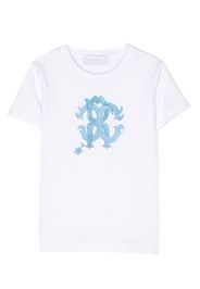 Roberto Cavalli Junior T-Shirt mit Logo-Print - Weiß