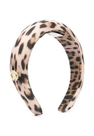 Roberto Cavalli Junior Haarreif mit Leoparden-Print - Nude