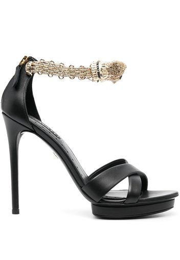 Roberto Cavalli Sandalen mit Kristallen 120mm - Schwarz