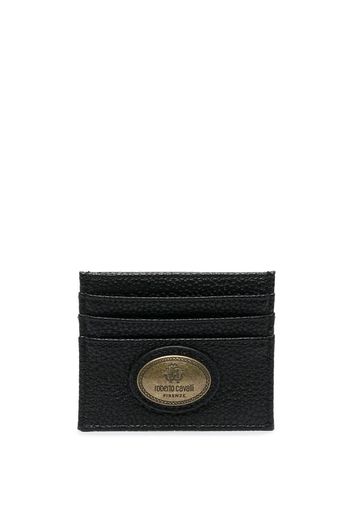 Roberto Cavalli grained-texture card holder - Schwarz