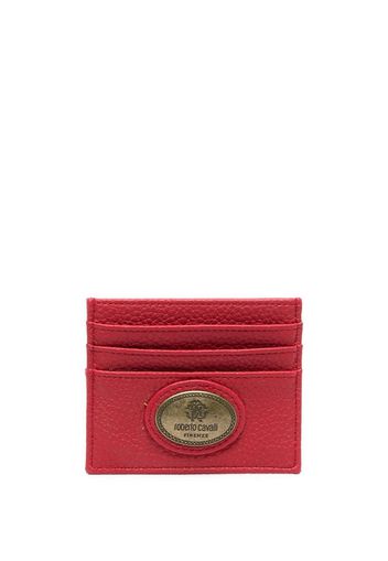 Roberto Cavalli grained-texture card holder - Rot