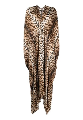 Roberto Cavalli Kleid mit Leoparden-Print - Nude