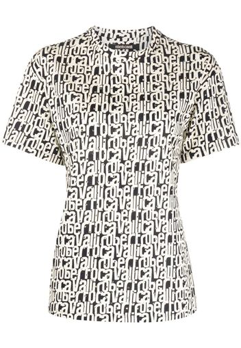 Roberto Cavalli T-Shirt mit Logo-Print - Schwarz