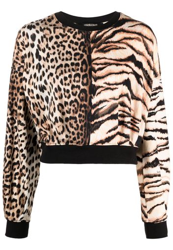 Roberto Cavalli Bluse mit Animal-Print - Nude