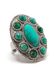 Roberto Cavalli turquoise-stone adjustable ring - D0607