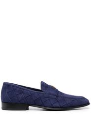 Roberto Cavalli logo-plaque suede loafers - Blau