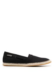 Roberto Cavalli logo-plaque flat espadrilles - Schwarz