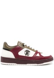 Roberto Cavalli logo-plaque leather sneakers - Weiß