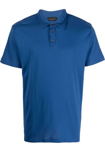 Roberto Collina short-sleeve cotton polo shirt - Blau