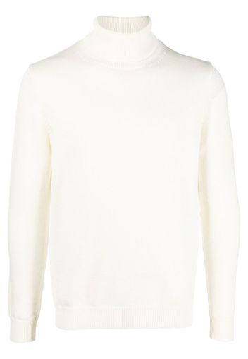 Roberto Collina ribbed hem roll-neck jumper - Nude