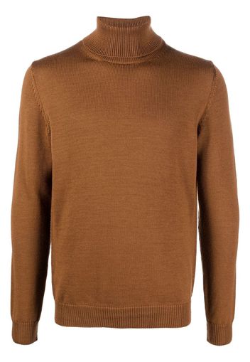 Roberto Collina roll-neck long-sleeve jumper - Braun