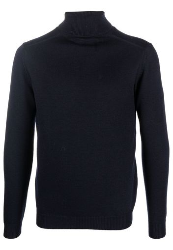 Roberto Collina ribbed hem roll-neck jumper - Blau