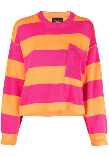 Roberto Collina Gestreifter Pullover - Rosa