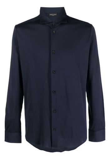 Roberto Collina long-sleeve cotton shirt - Blau