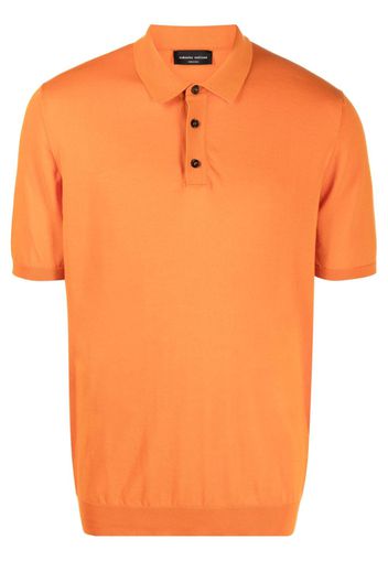 Roberto Collina short-sleeve cotton polo shirt - Orange