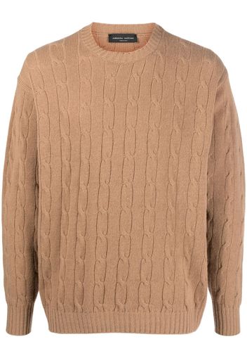 Roberto Collina cable-knit merino-cashmere blend jumper - Nude