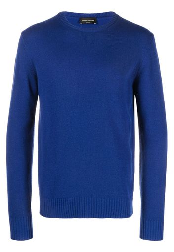 Roberto Collina crew-neck merino-cashmere jumper - Blau