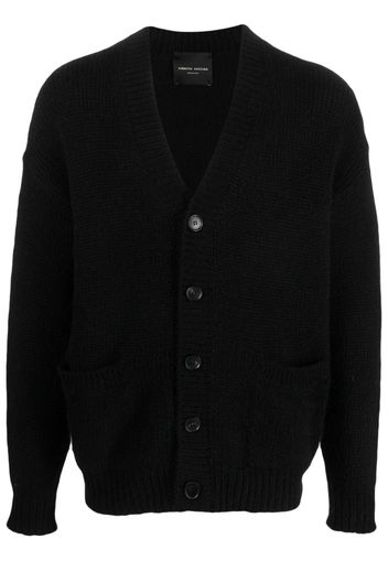 Roberto Collina button-up V-neck cardigan - Schwarz