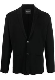 Roberto Collina single-breasted cotton blazer - Schwarz