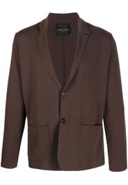 Roberto Collina single-breasted button blazer - Braun