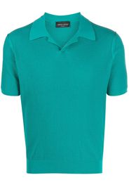 Roberto Collina V-neck cotton polo shirt - Grün