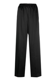 Roberto Collina straight-leg satin trousers - Schwarz