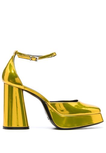 Roberto Festa Nicla Reflex 100mm leather pumps - Gold