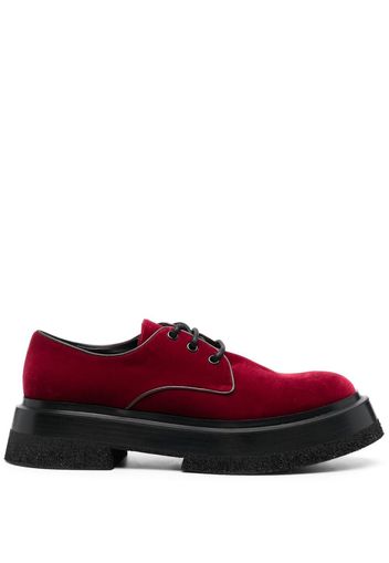 Roberto Festa Aranvelluto velvet oxfords - Rot