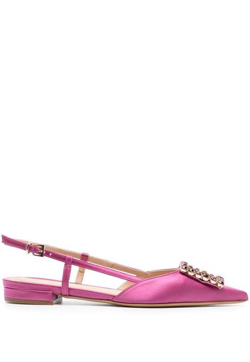 Roberto Festa crystal-embellishment pointed mules - Rosa